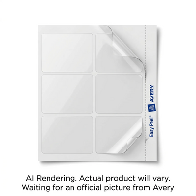 Avery Clear Square Labels 3" x 3", Permanent, 60 Labels (7671)
