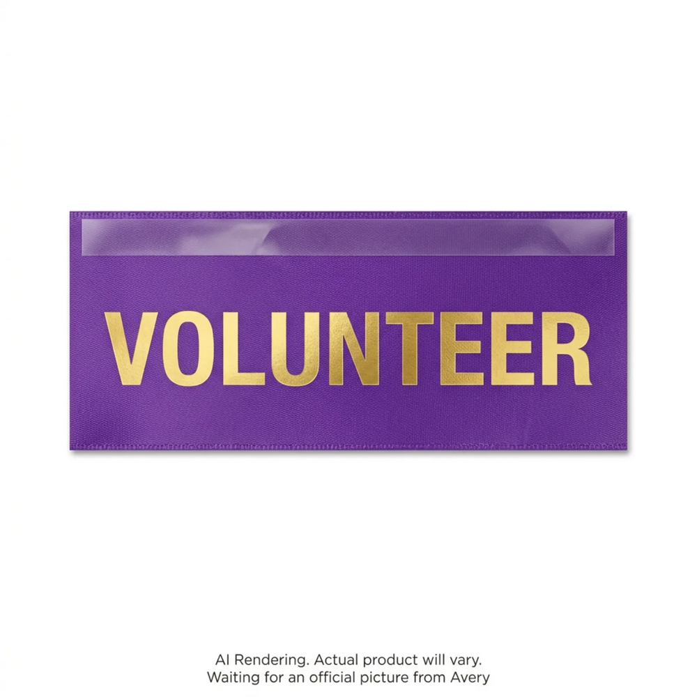 VOLUNTEER Stack-A-Ribbon®, Violet, 4" x 1?", 25/pkg