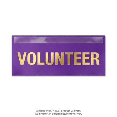 Avery VOLUNTEER Stack-A-Ribbon Violet 4" x 1?" 25/pkg (45925)