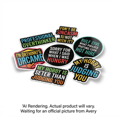 Avery Male Sarcasm Sticker Multipack 7pk (43902)