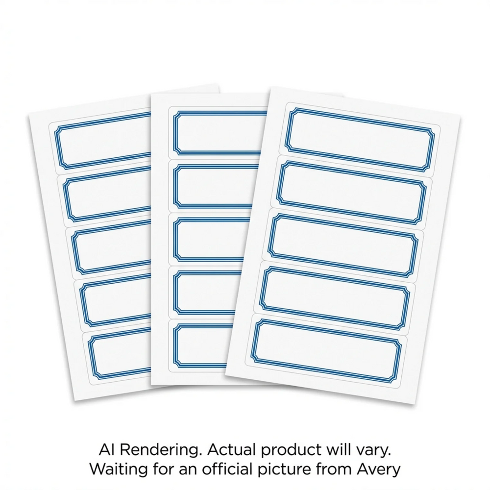 PAPERLABEL BLUERPTCVR DT 5U3SH (Report Cover Home & Office Labels)