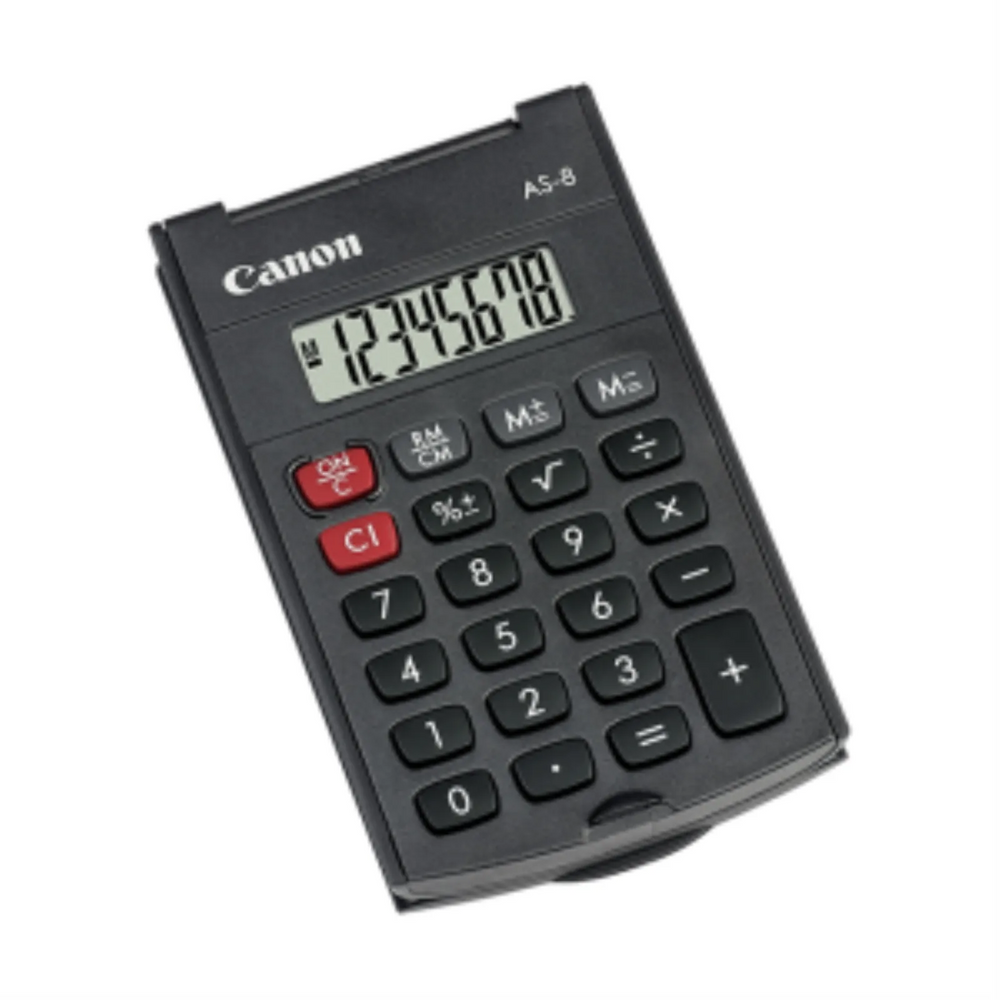 4598B009 Canon AS-8 Black 8-digit Handheld Calculator