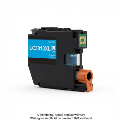 Cartouche d'encre cyan XL compatible Brother LC3013XL