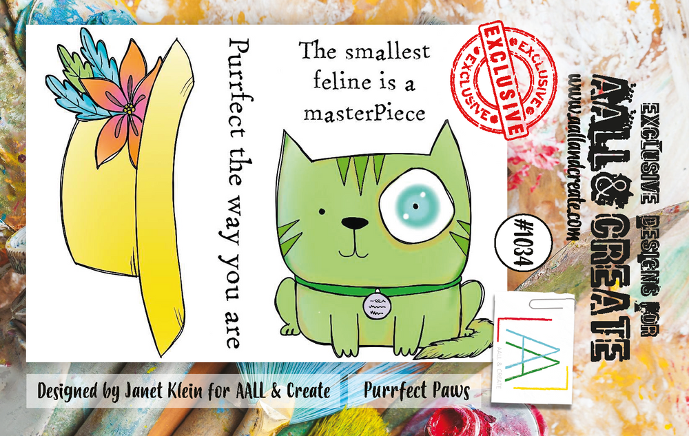 AALL and Create  A7 Stamp Set - 1034 - Purrfect Paws