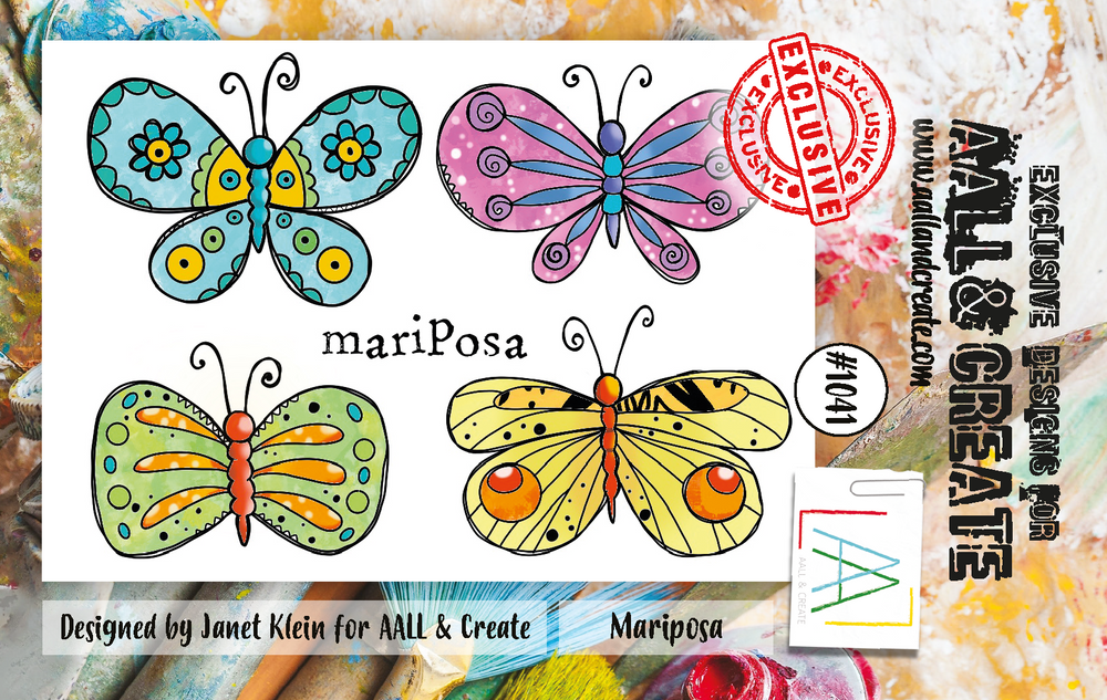 AALL and Create  A7 Stamp Set - 1041 - Mariposa