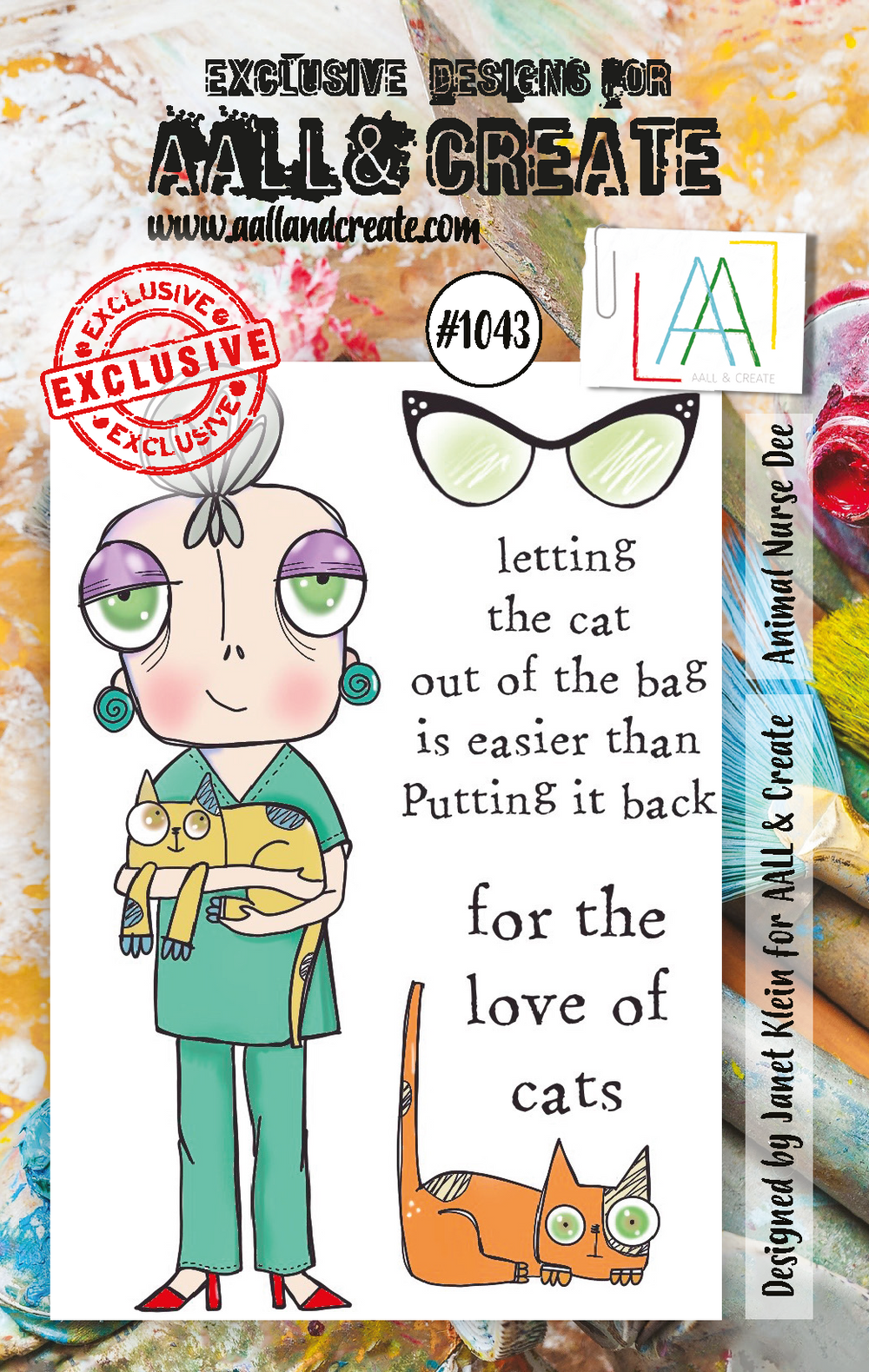 AALL and Create  A7 Stamp Set - 1043 - Animal Nurse Dee