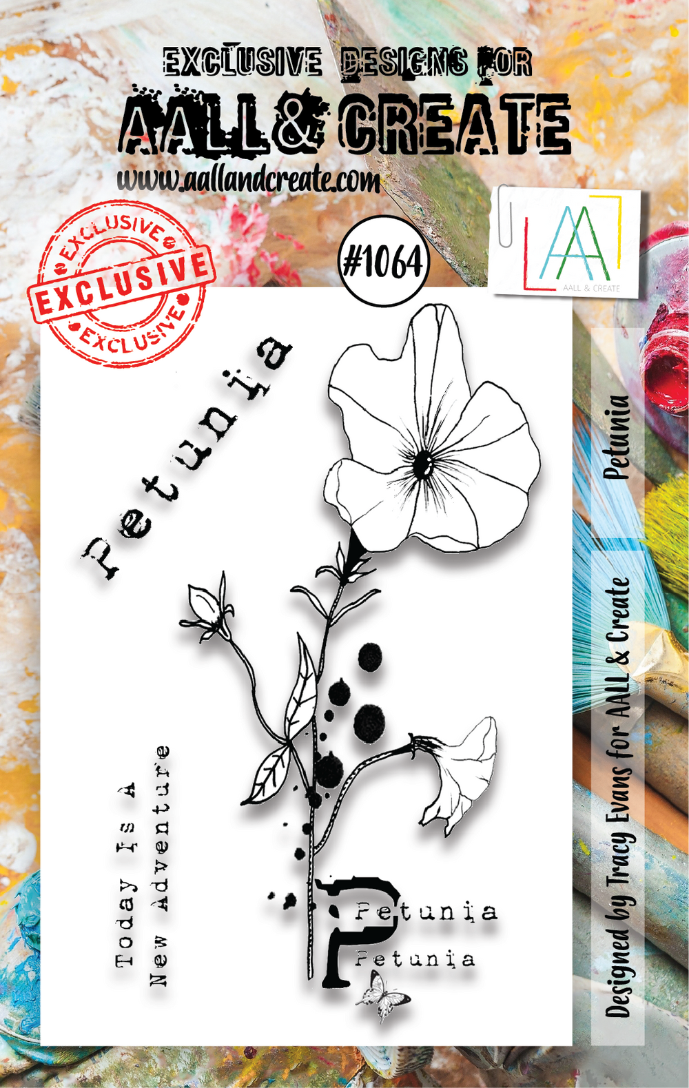 AALL and Create Lot de Tampons A7 - 1064 - Pétunia