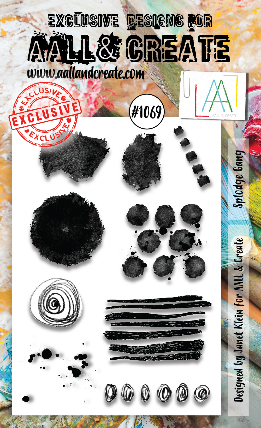 AALL and Create  A6 Stamp Set - 1069 - Splodge Gang