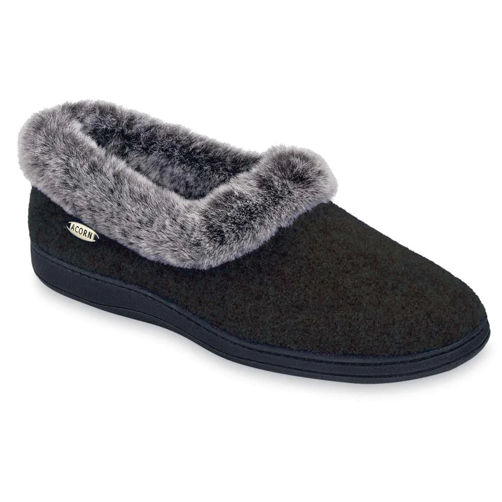 Acorn Women's Faux Fur Chinchilla Collar Slippers — ScoutTech
