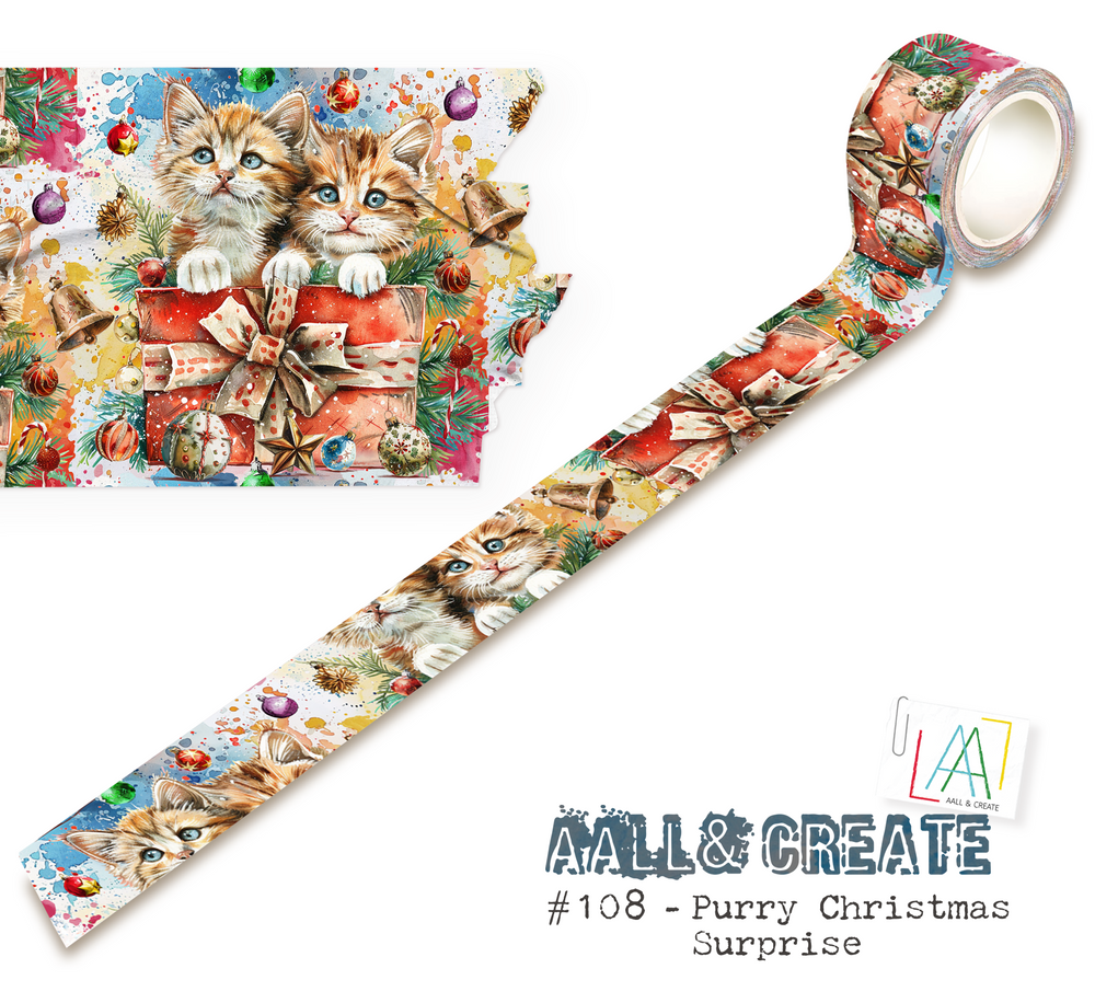 AALL and Create - Washi Tape - Purry Christmas Surprise — Ecstasy Crafts