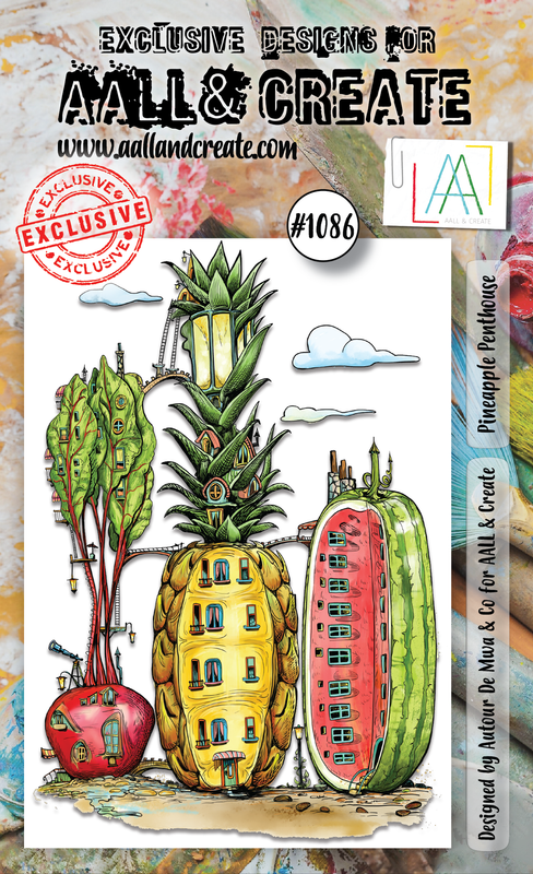 AALL and Create #1086 - Lot de tampons A6 - Ananas Penthouse