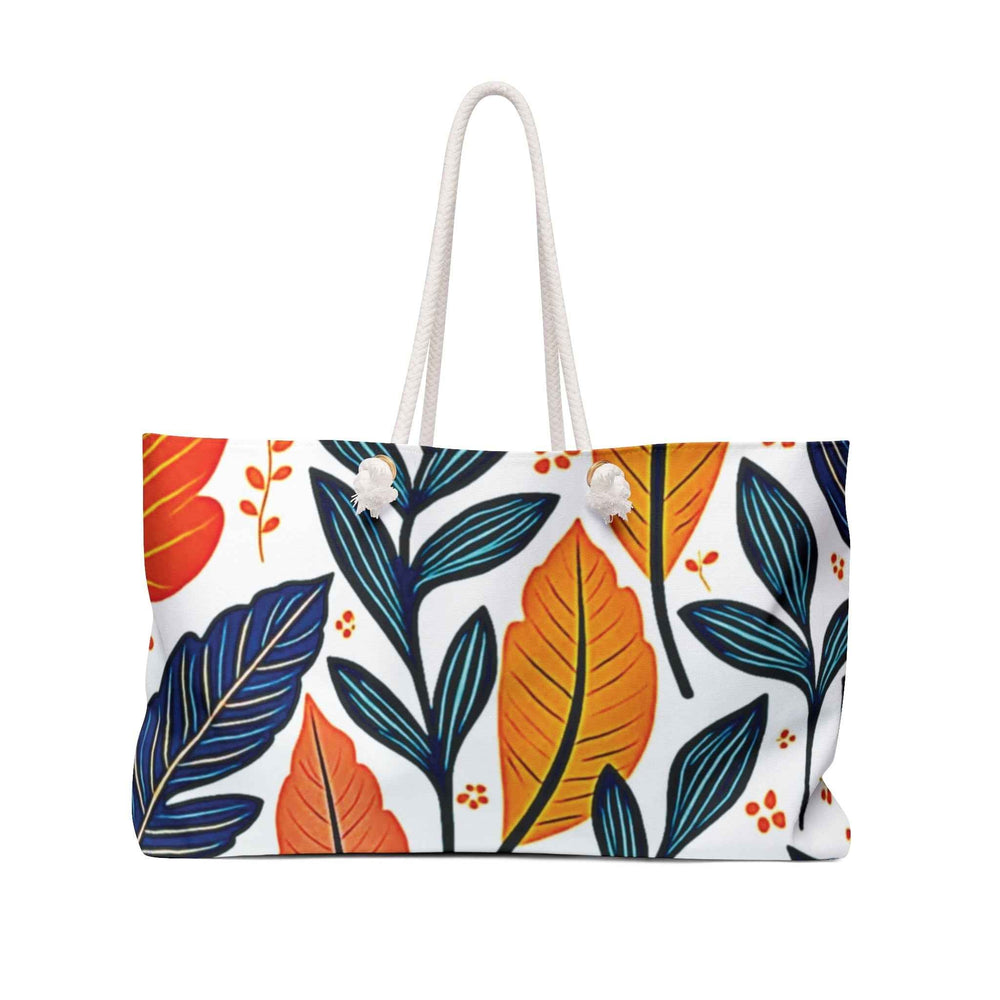 Autumn Leaves Floral Weekender Bag | Fall Leaves Large Tote Bag