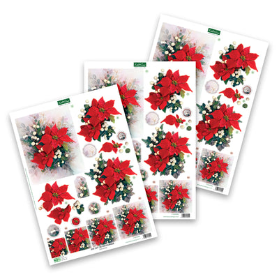 Découpage prédécoupé – Poinsettias (paquet de 3)