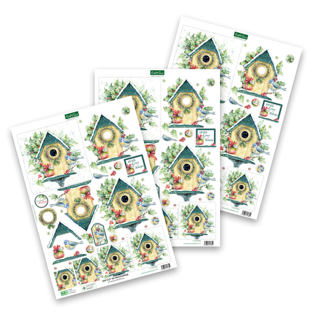 Découpage prédécoupé – Nichoir de Noël (Lot de 3)