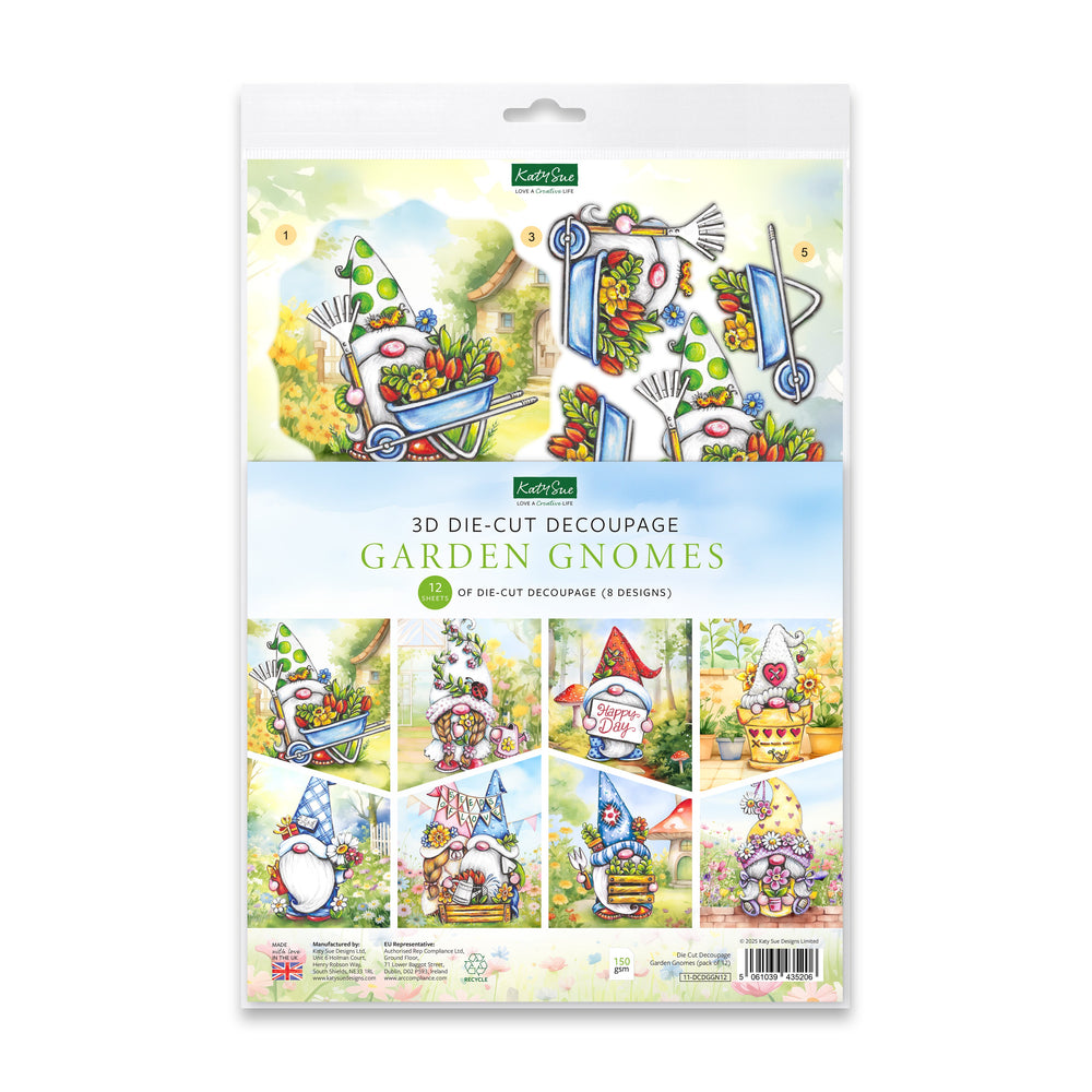 Die Cut Decoupage – Garden Gnomes (Pack of 12) — Ecstasy Crafts