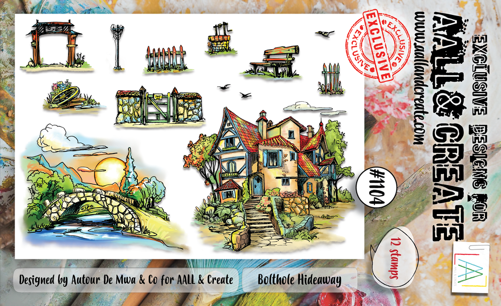 AALL and Create Lot de Tampons A6 - 1104 - Bolthole Hideaway