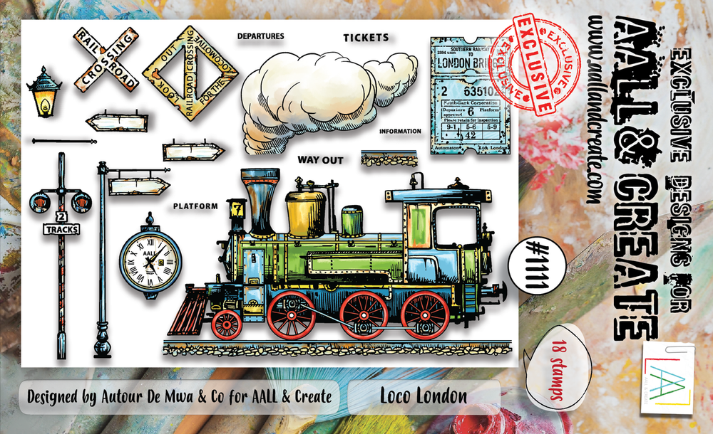 AALL and Create #1111 - A6 Stamp Set - Loco London — Ecstasy Crafts