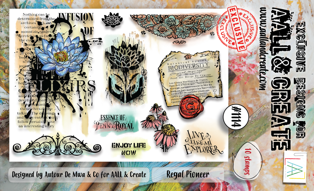 AALL and Create #1114 - A6 Stamp Set - Regal Pioneer