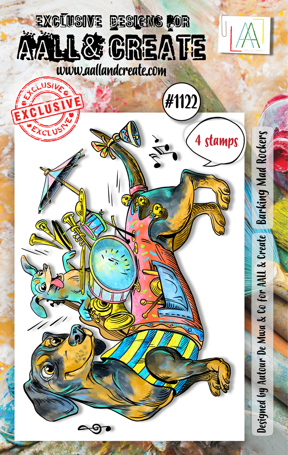 AALL and Create - Set de tampons A7 - Barking Mad Rockers
