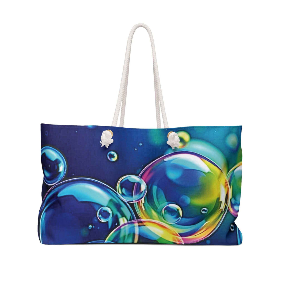 Colorful Soap Bubbles Weekender Bag | Vibrant Bubble Print Large Tote Bag