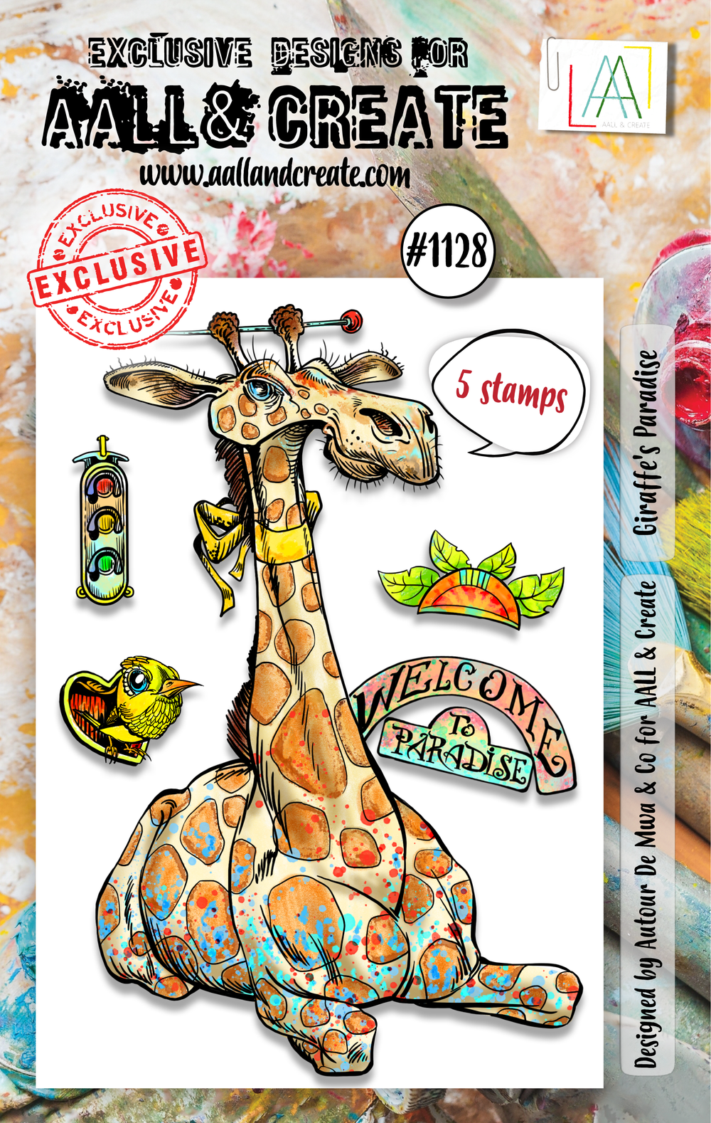 AALL and Create - Set de tampons A7 - Le paradis des girafes