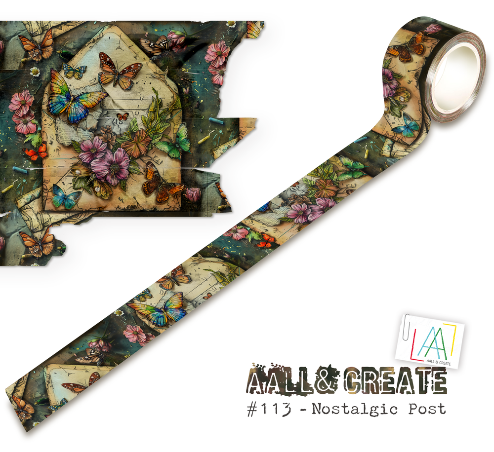 AALL and Create - Washi Tape 25mmx10m - Nostalgic Post — Ecstasy Crafts