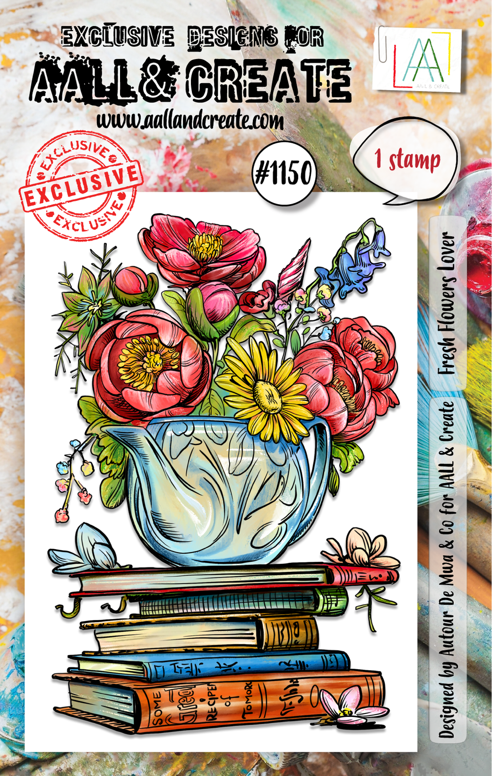 AALL & Create - Set de tampons A7 - Amoureux des fleurs fraîches