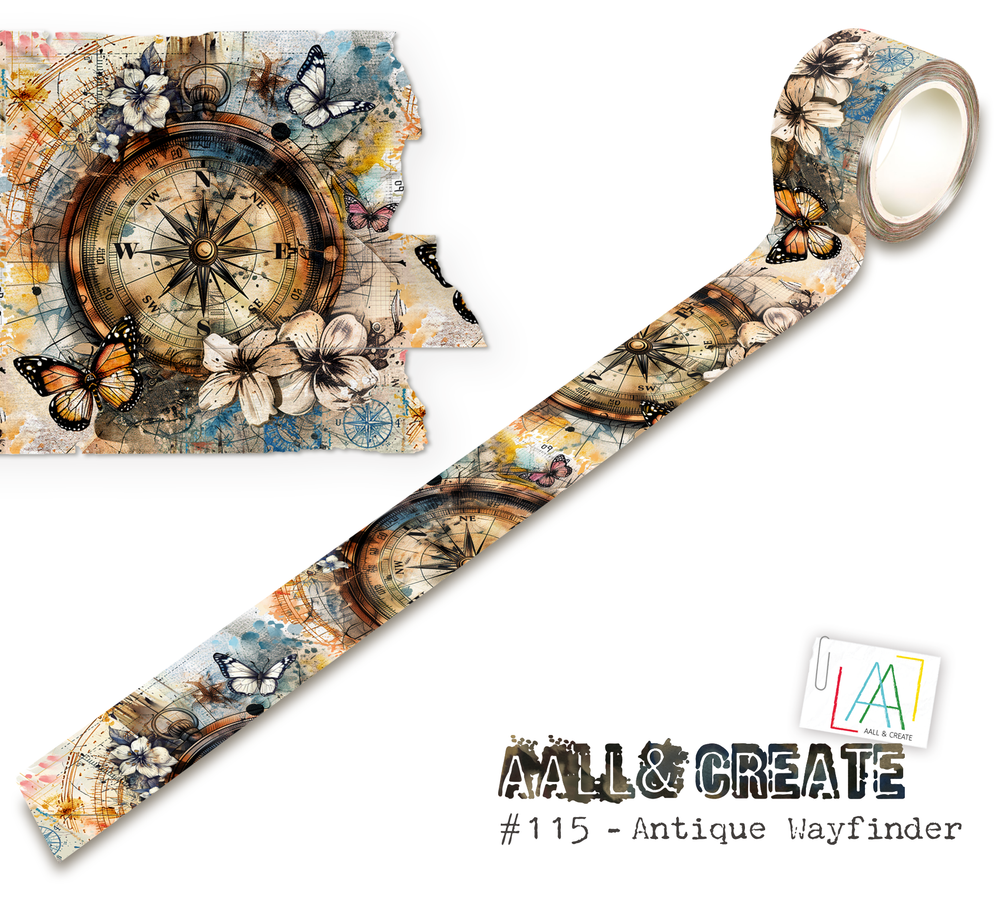 AALL and Create - Washi Tape 25mmx10m - Antique Wayfinder — Ecstasy Crafts