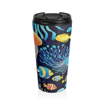Tasse de voyage Méduses océaniques — Gobelet sous-marin coloré en acier inoxydable