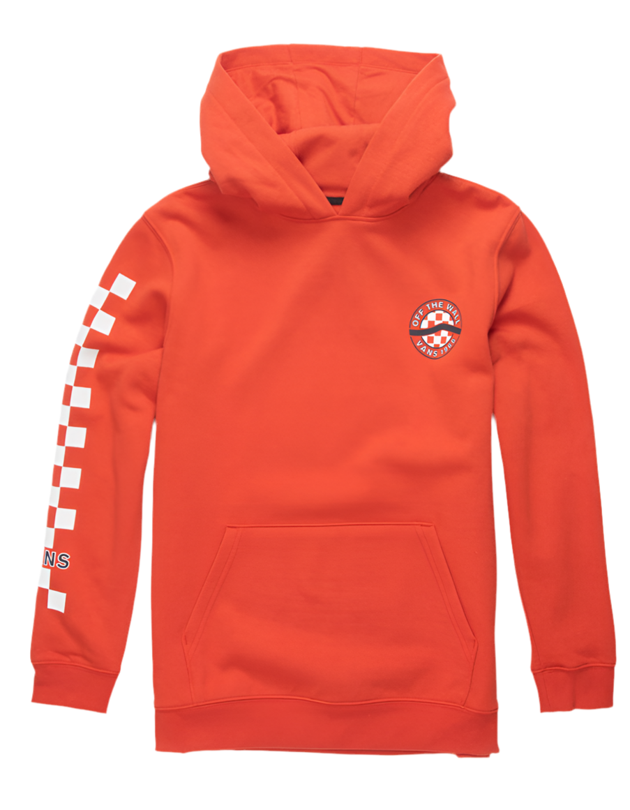 Vans 'Side Stripe' Hoodie  - Red (KIDS)
