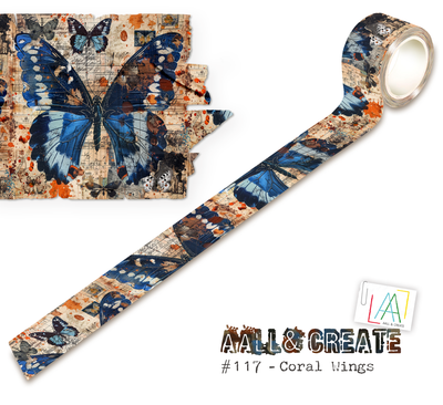 AALL and Create - Ruban adhésif 25mmx10m - Ailes de corail