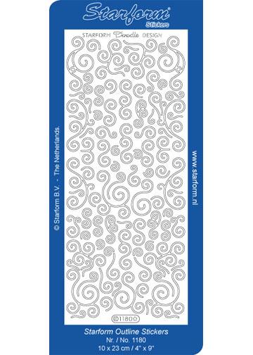 Autocollants décoratifs - Arabesques de type gribouillis