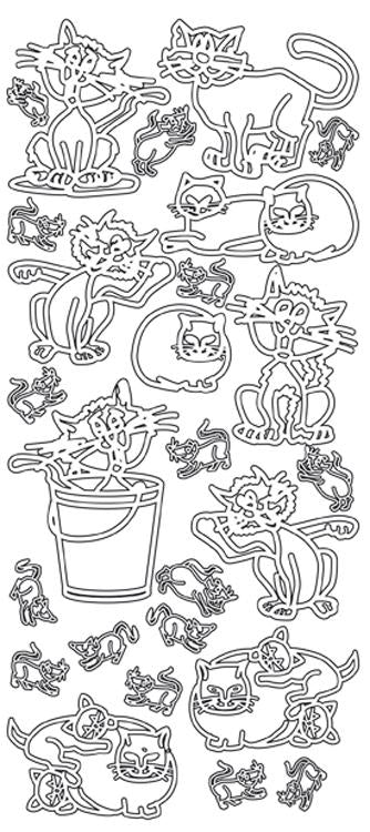 Autocollants pelables - Chats