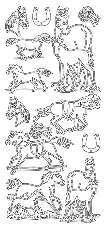Autocollants pelables - Chevaux