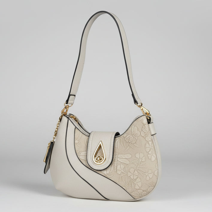 Sac bandoulière Temptation Italy en simili-cuir avec libellule et fleurs