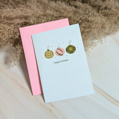Carte Mini Ornement Joyeuses Fêtes