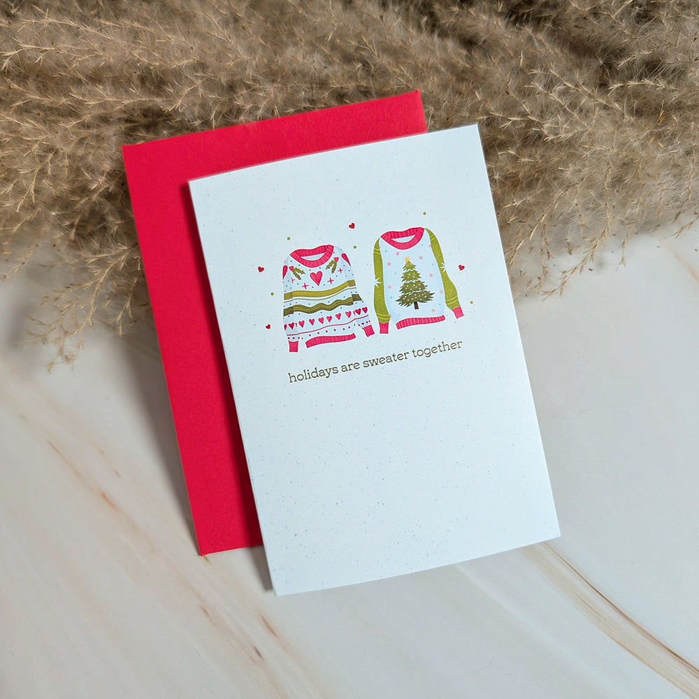 Mini carte de vœux : Les fêtes, c'est mieux ensemble