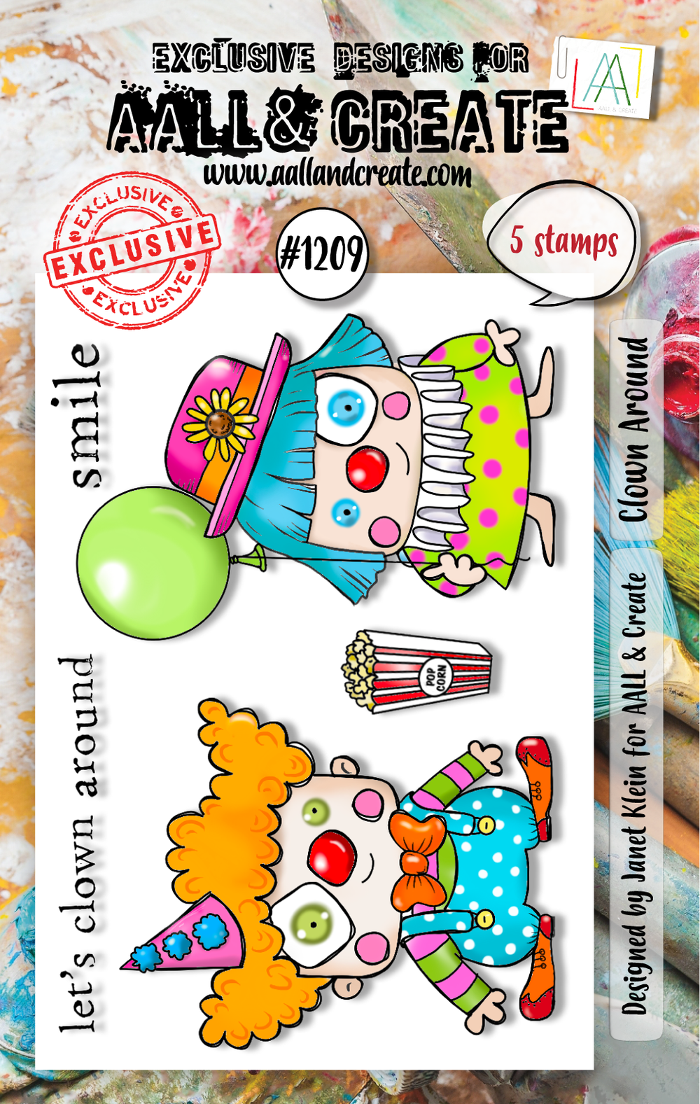 AALL and Create - Set de tampons A7 - Clown Around