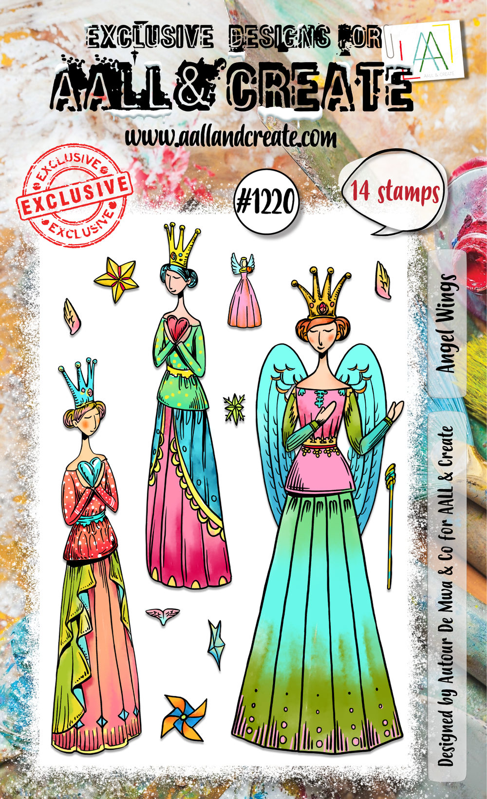 AALL and Create - Set de tampons A6 - Ailes d'ange