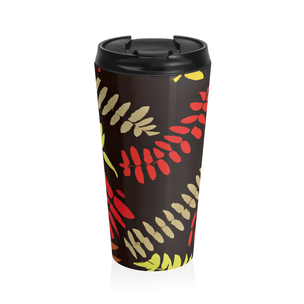 Tasse de voyage — Fougère d'automne colorée en acier inoxydable