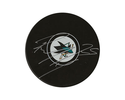 Palet de hockey autographe de Ryan Merkley des Sharks de San Jose