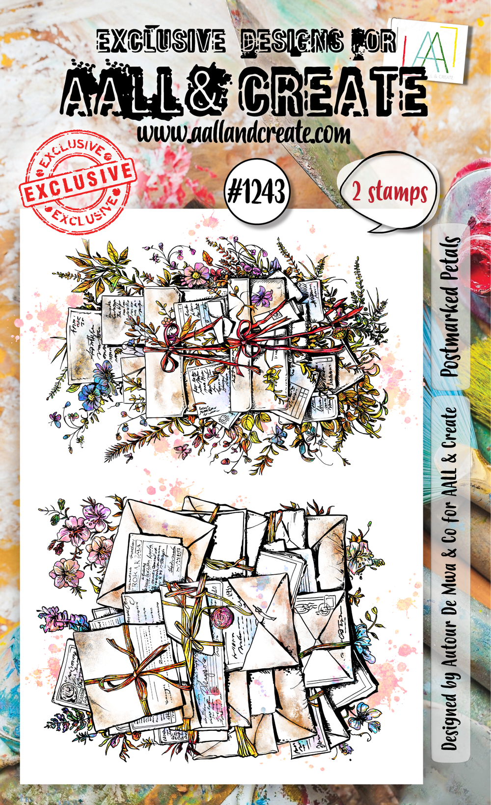 AALL and Create - Set de tampons A6 - Postmarked Petals