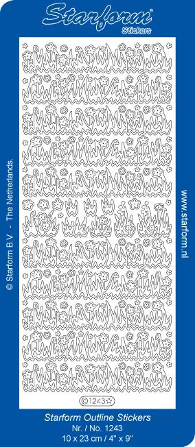 Stickers décoratifs - Herbe et fleurs