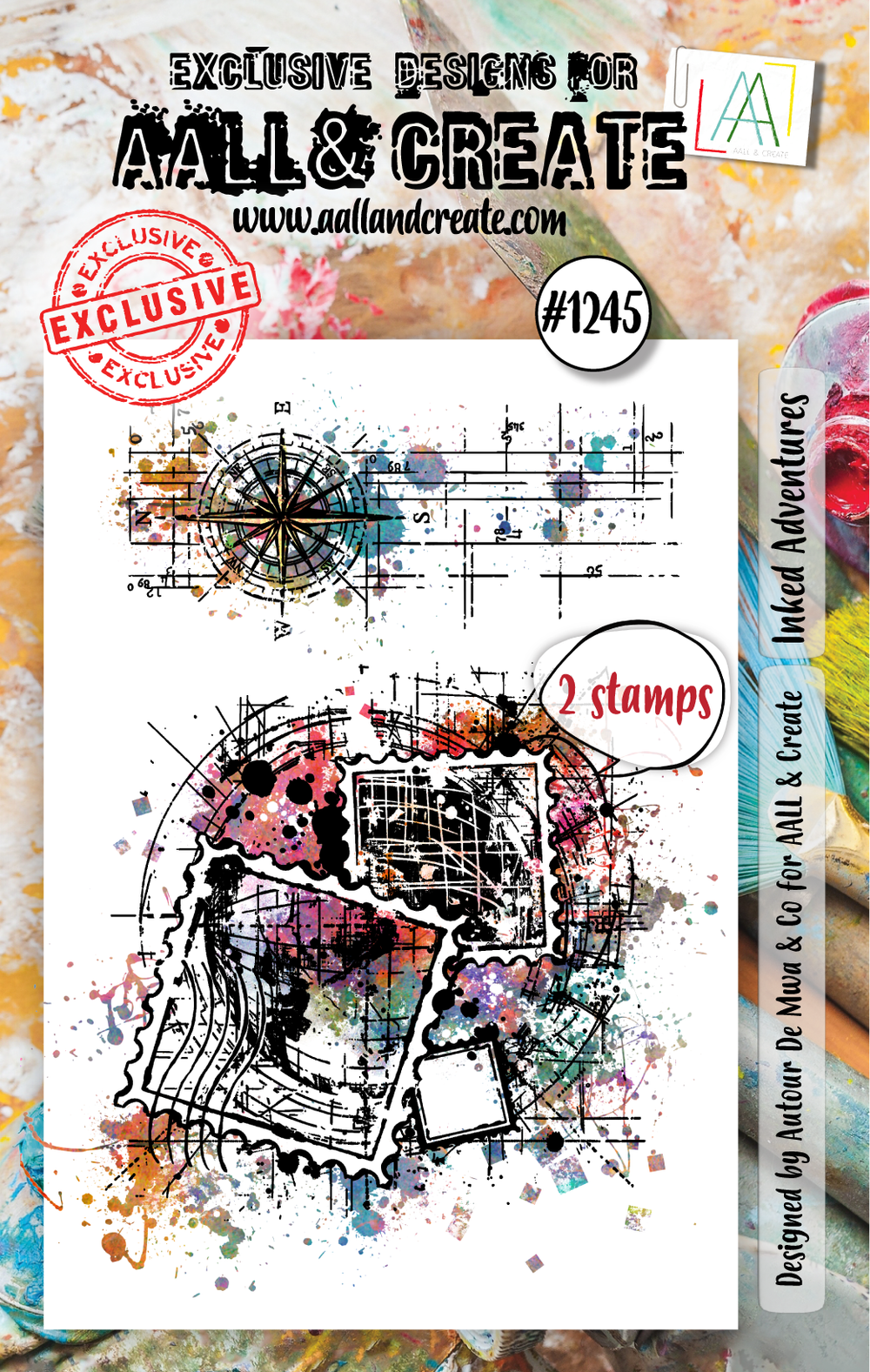 AALL and Create - Set de tampons A7 - Inked Adventures