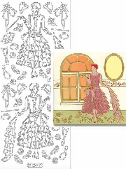 Autocollants décoratifs - Dames Rétro
