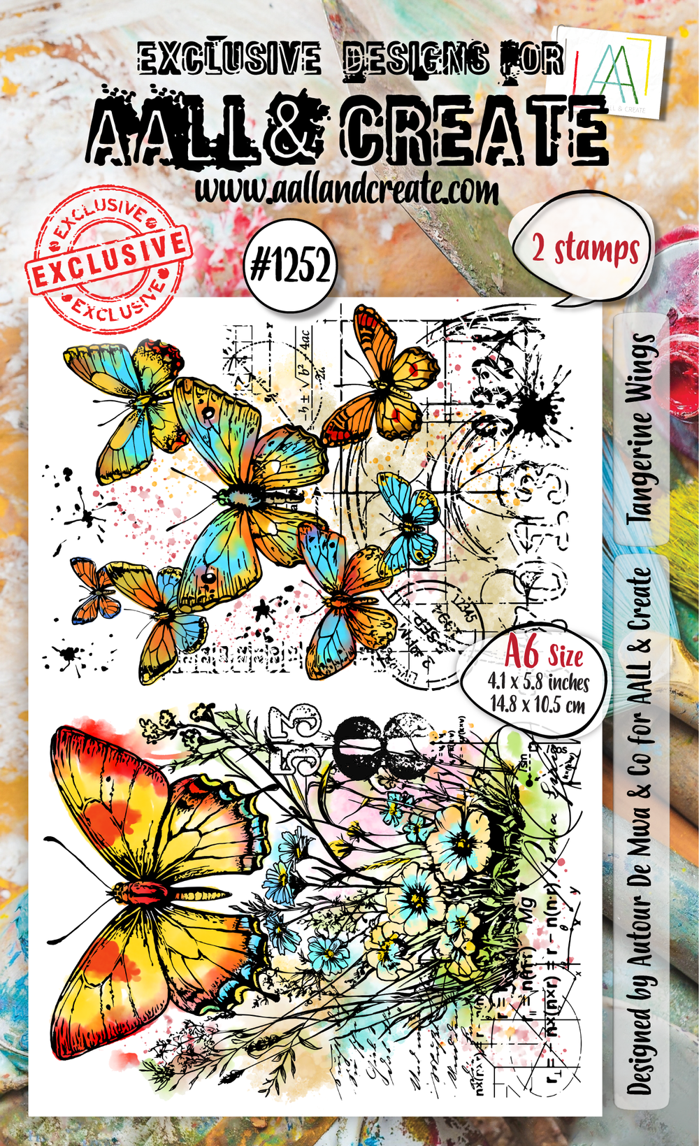 AALL and Create - Set de tampons A6 - Ailes de Mandarine