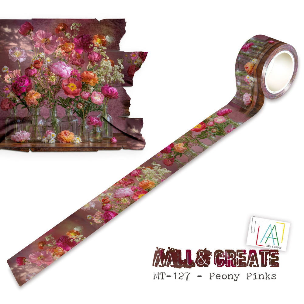 AALL and Create - Ruban washi 25 mm x 10 m - Rose pivoine (Layer-It-Up!)