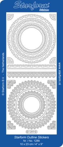 Autocollants décoratifs - Cadre floral circulaire