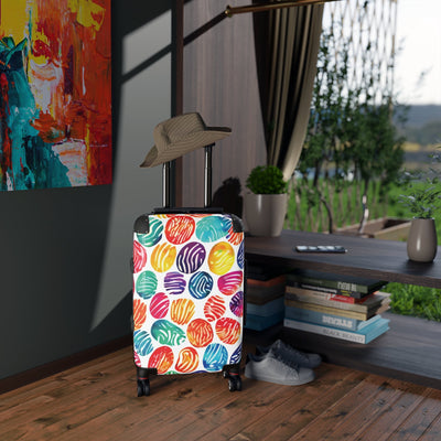 Colorful Polka Dot Carry-On Suitcase – Vibrant Watercolor Travel Luggage