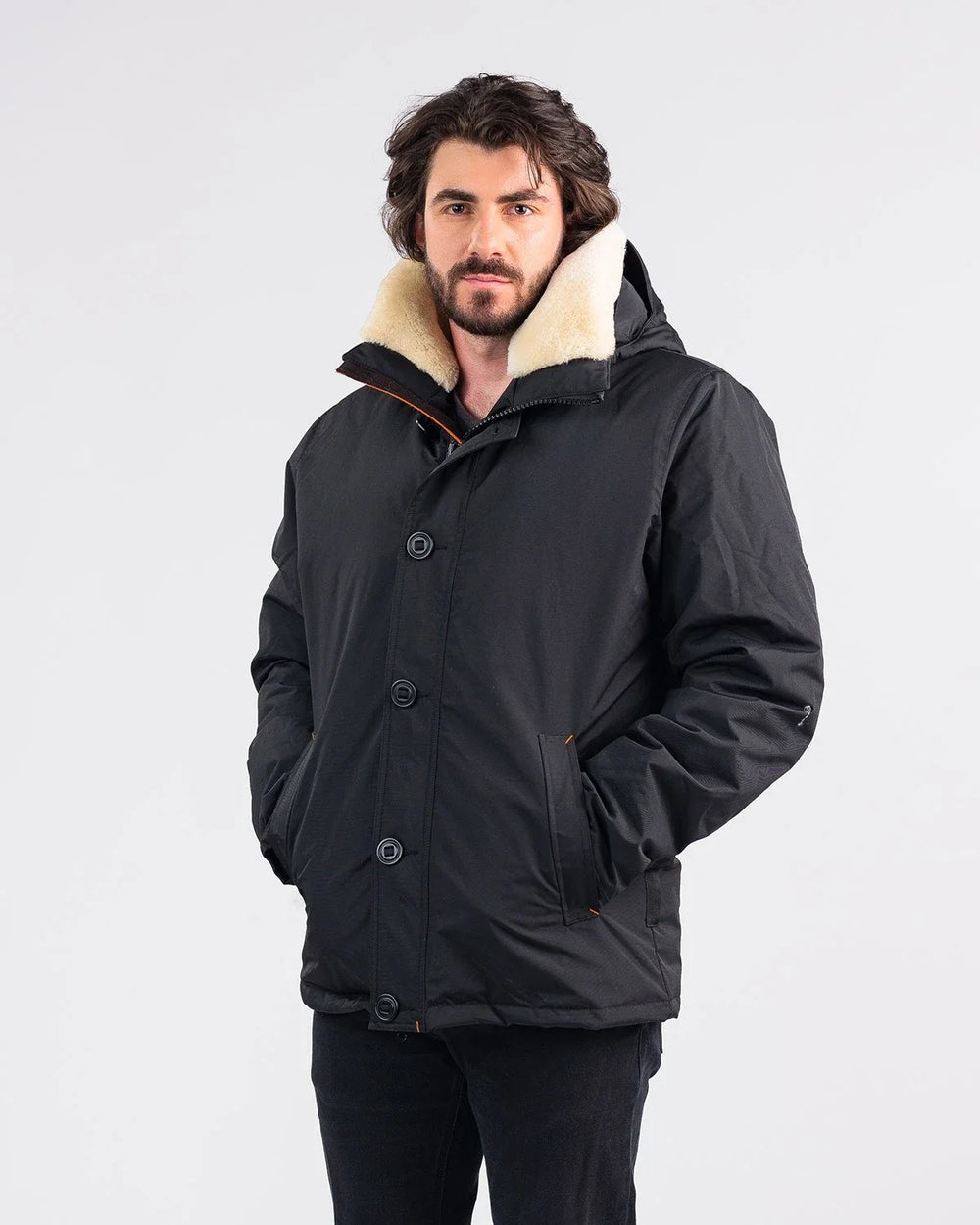 Outdoor Survival Canada Men's Nyik -20C US Down Parka, Orca Black, Small - ON DISPLAY